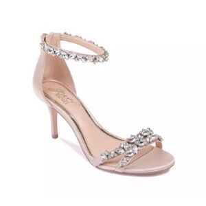 Jewel Badgley Mischka • Caroline Embellished Ankle • Strap Evening Sandals